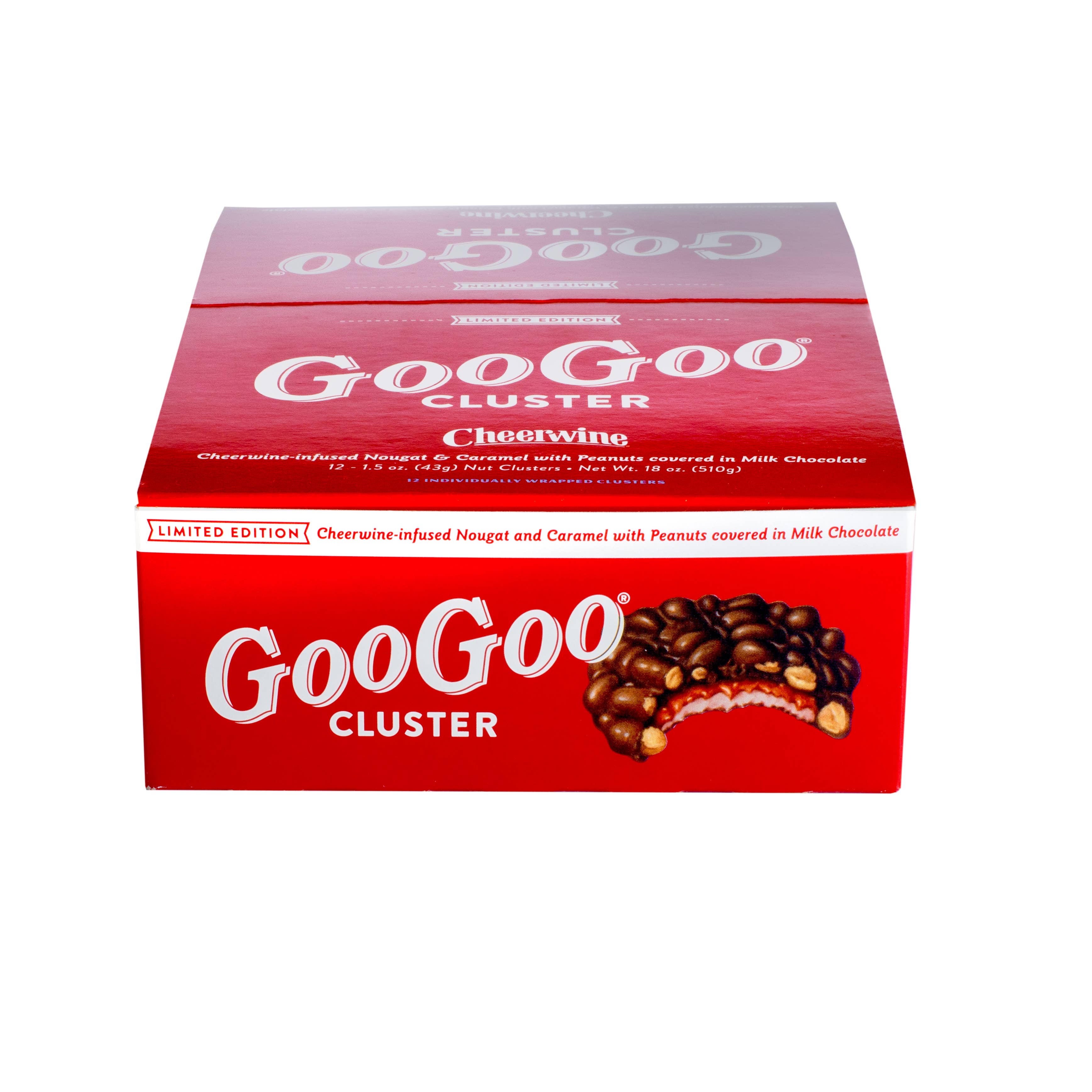 Grandpa Joe's Candy Shop - Vente Friandises enrobées de chocolat - Goo Goo Cluster Cheerwine, 1,5 oz, boîte de 12 unités1