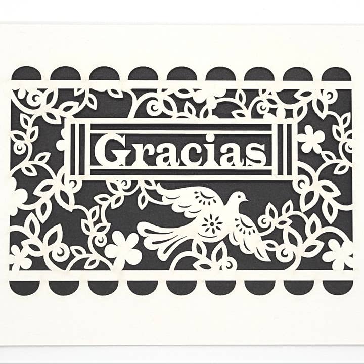 two hermanas - Vendita all'ingrosso Biglietti di ringraziamento - Gracias - Papel Picado - Grazie in spagnolo8