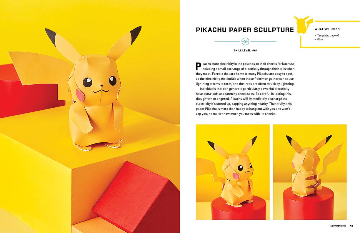 Insight Editions - #1 Pop Culture Publisher - Vente Livre sur l'artisanat, les loisirs créatifs et le bricolage - Incroyables Papiers Découpés Pokémon - SOLDES !3