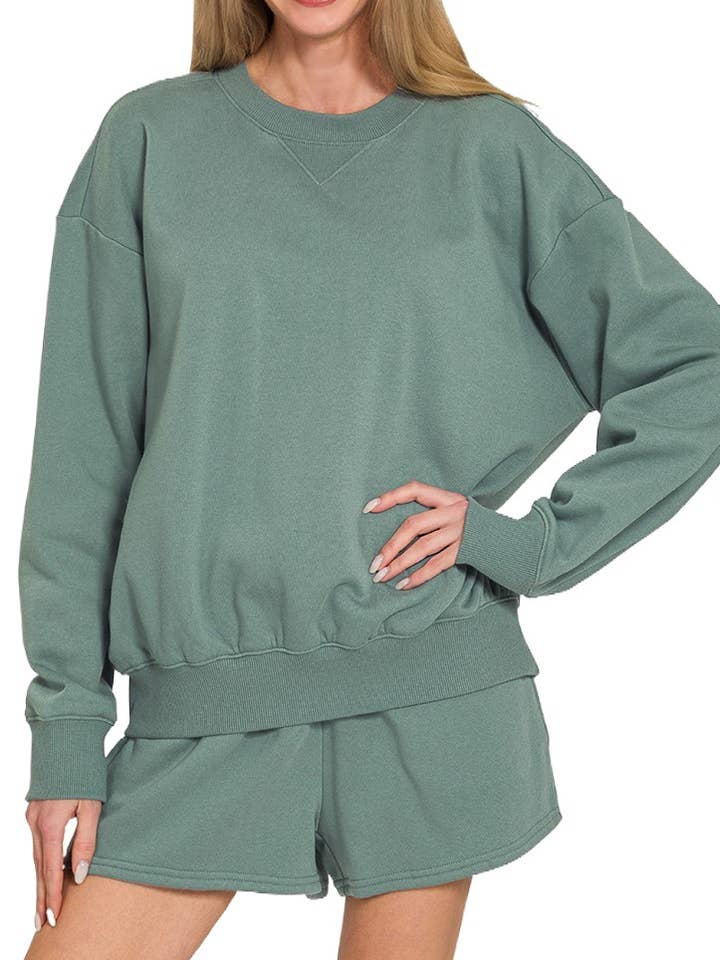 Fleece långärmad sweatshirt och shorts set för wholesale av Vanilla Monkey