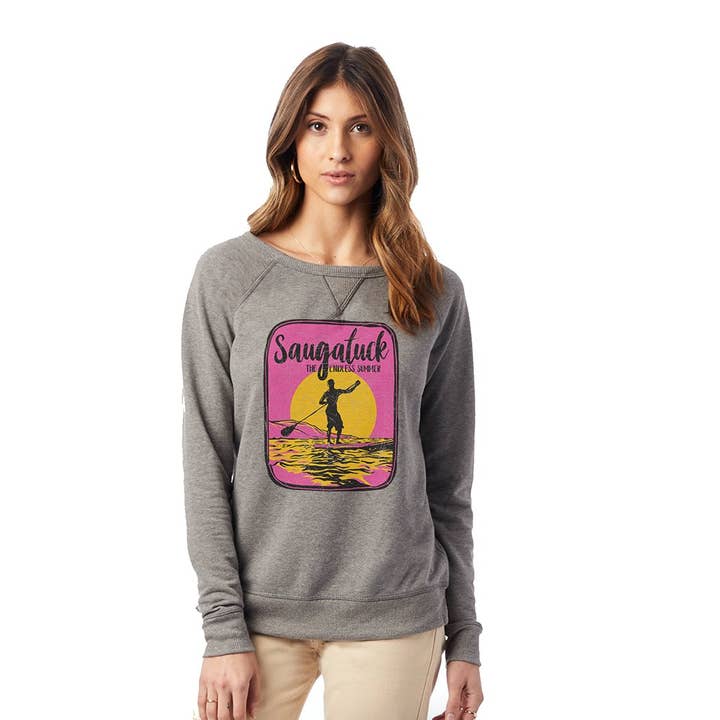 Saugatuck Ladies Vintage French Terry Sweatshirt for wholesale by MI Coast