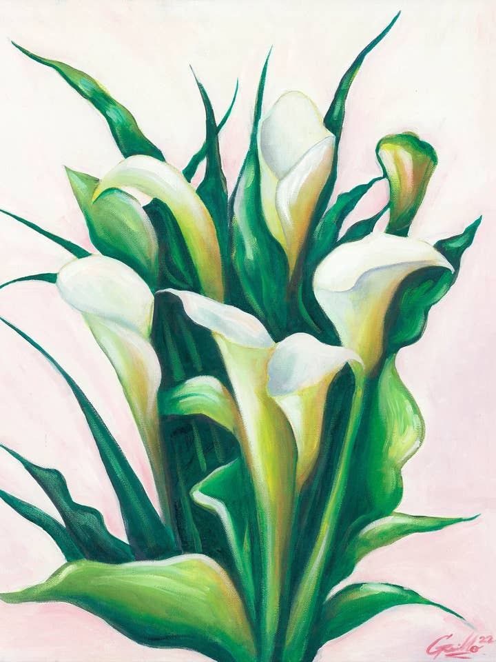 Calla Lilies - 5"x7" Greeting Card for wholesale by Chris Granillo Art