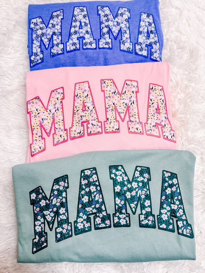 ZZ Threadz - Wholesale Screen Printed T-Shirt - Women's - Floral Mama Mother's Day Graphic Tee