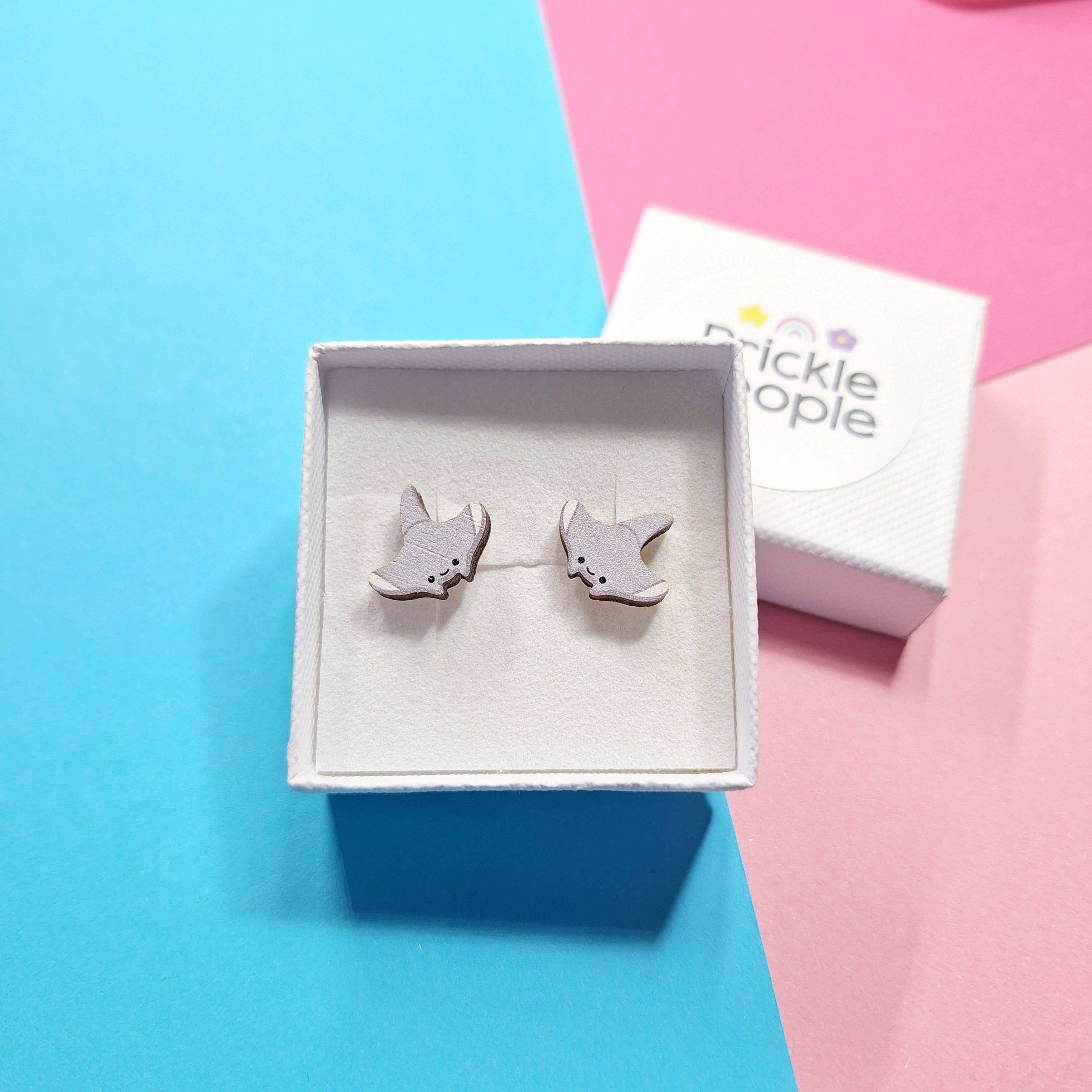 Prickle People - Wholesale Stud/Post Earrings - Wooden Manta Ray Stud Earrings - Perfect for Sea Lovers6