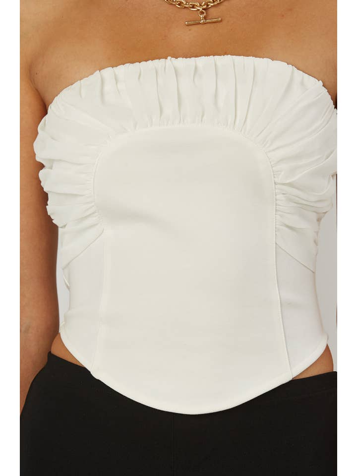 Isla Maude - Wholesale Blouse - Women's - Jenny strapless ruching top5