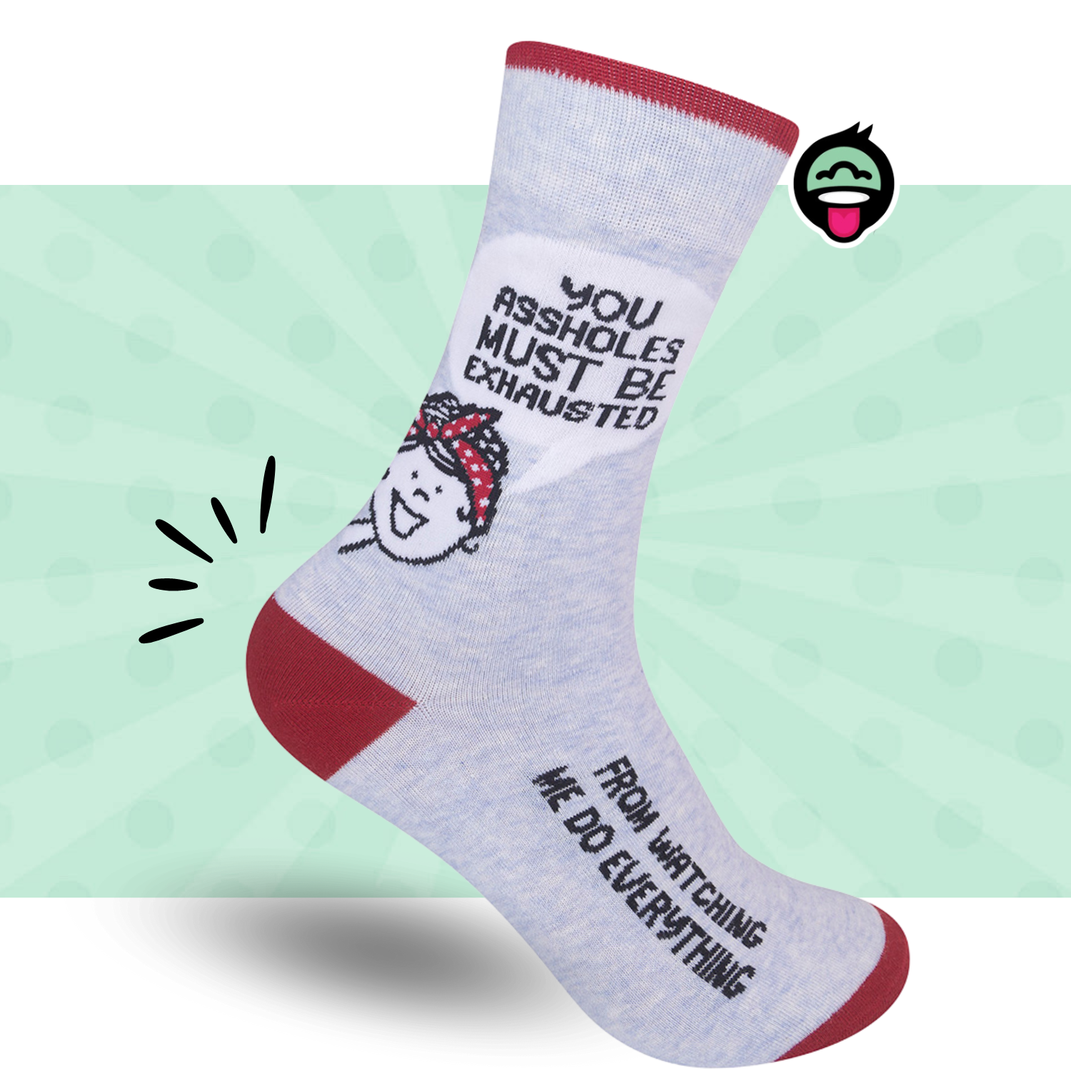 Funatic - About Face Designs - Nice Enough Merch Co - Wholesale Socks - Unisex - You Assholes Socks | Funny Unisex | Funatic0