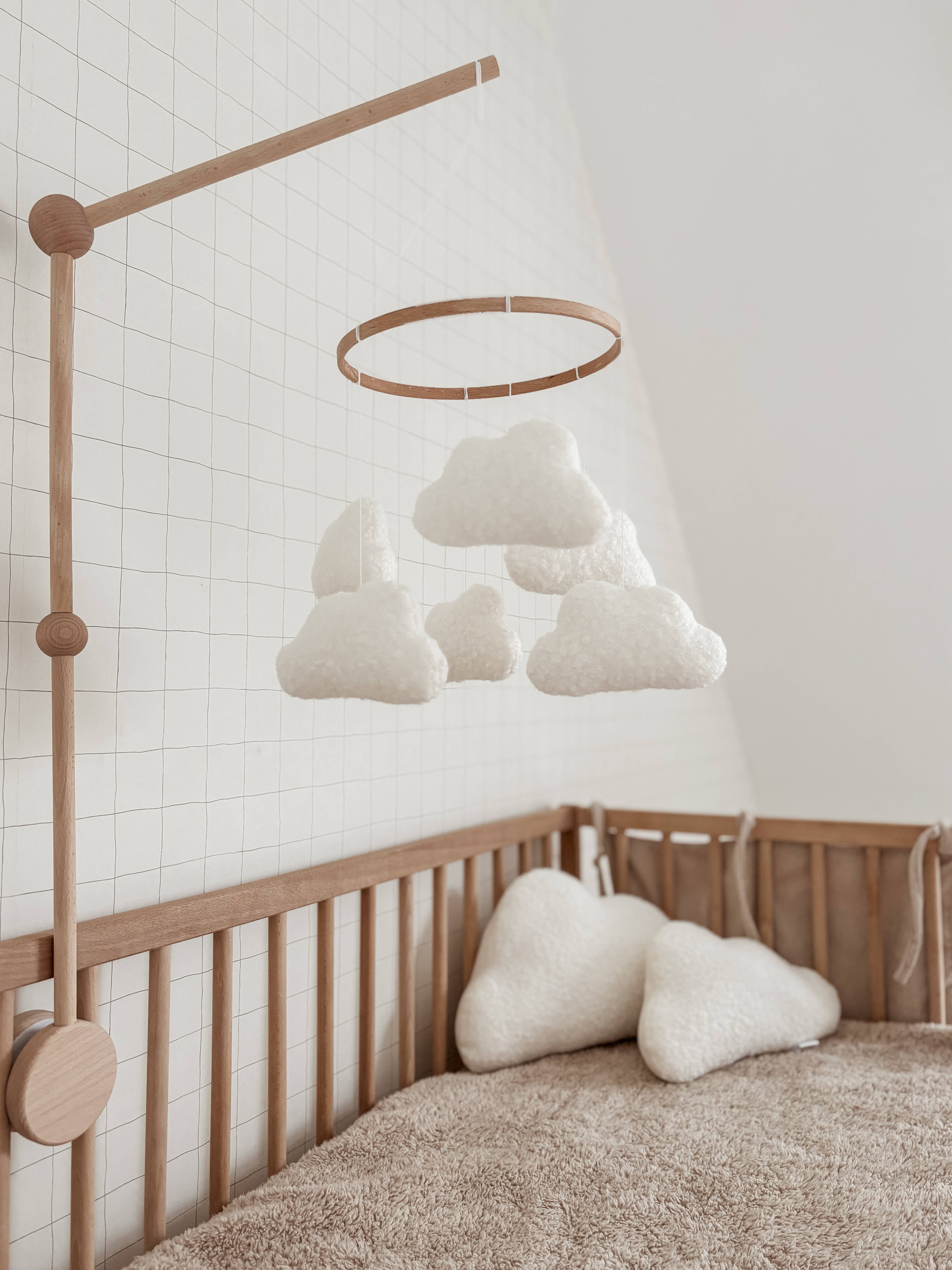 Edie & Joe - Wholesale Baby Mobile - Boucle Cloud Mobile Nursery Decor