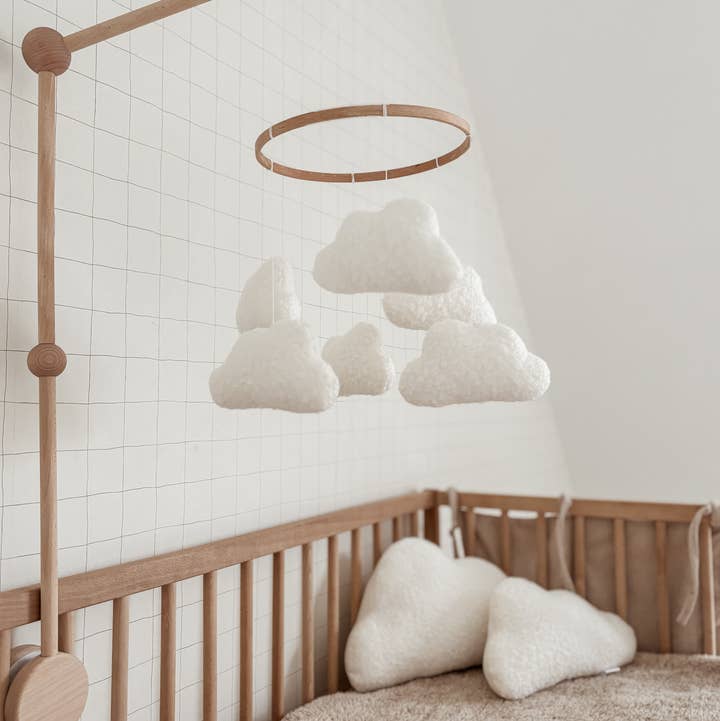 Edie & Joe - Wholesale Baby Mobile - Boucle Cloud Mobile Nursery Decor0