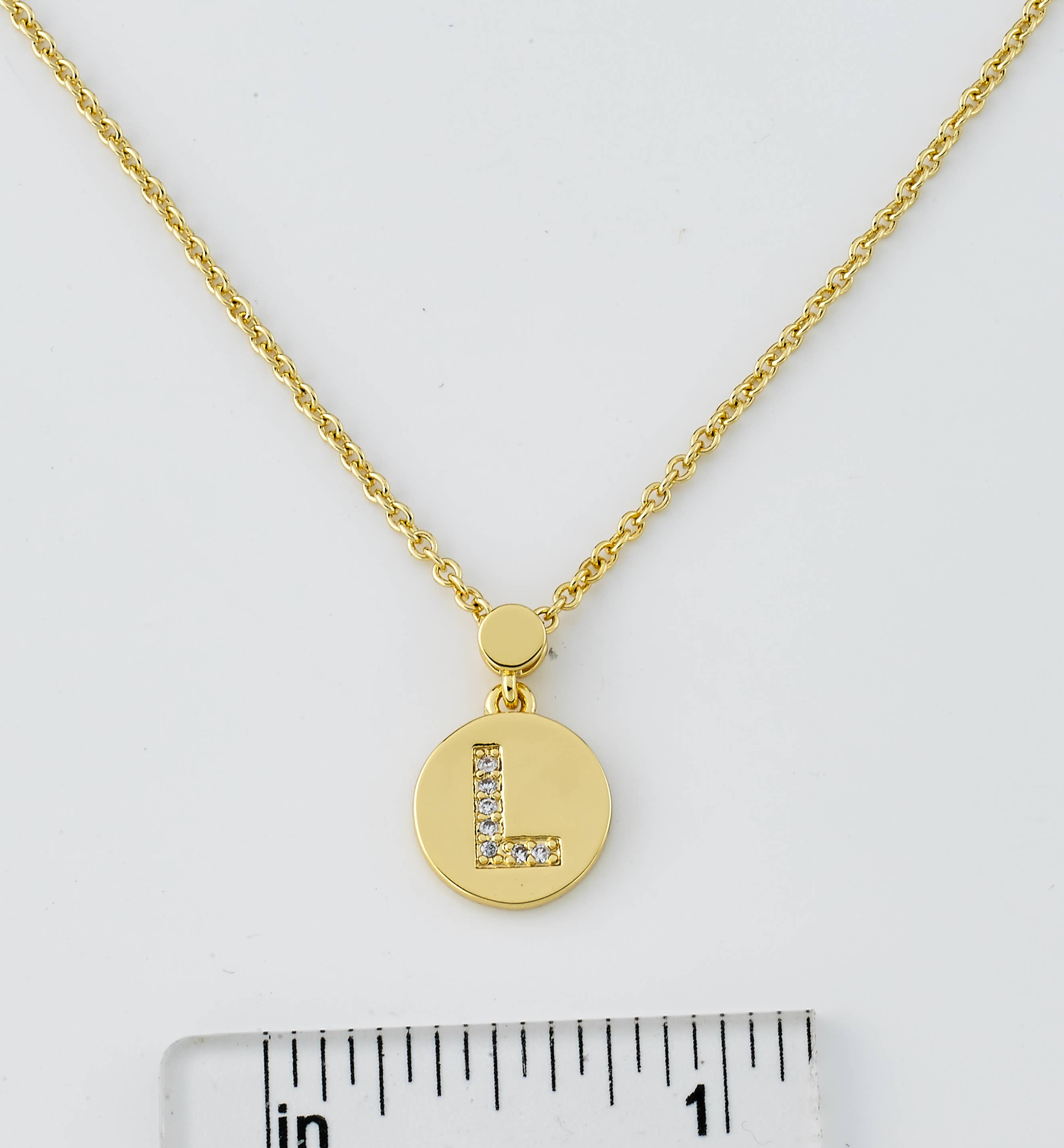 Little Miss Twin Stars - Wholesale Pendant/Charm Necklace - LMTS Classic! Initial Disc Pendant Necklace98