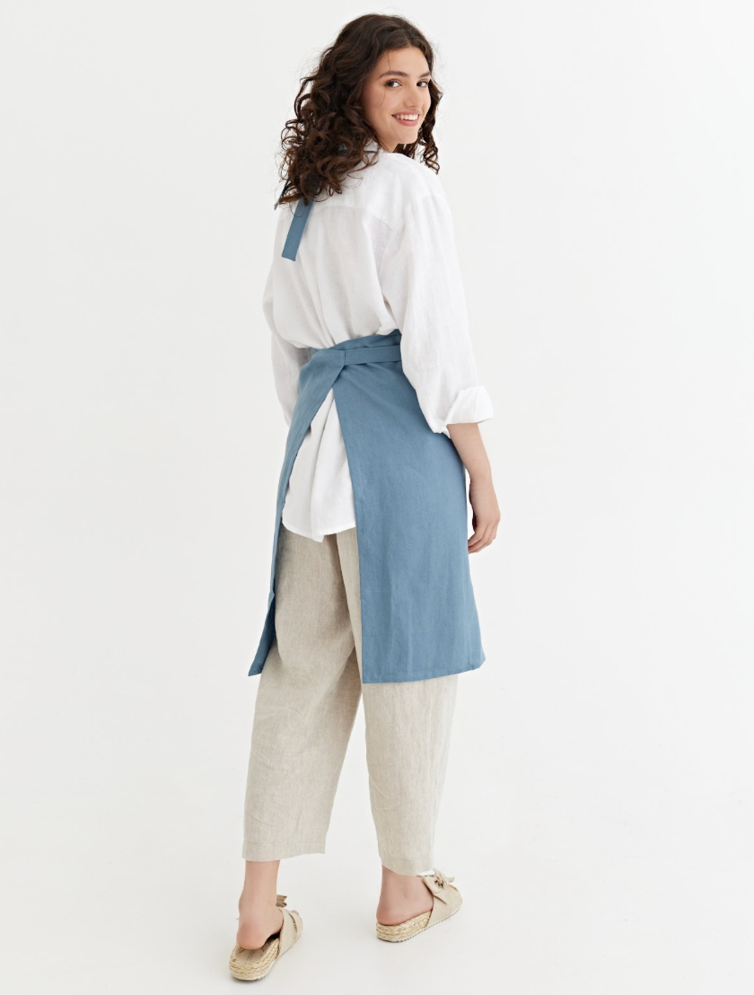 MagicLinen (We handle U.S. import procedures for you) - Wholesale Schort - Linnen slabbetje met zakken in verschillende kleuren one size24