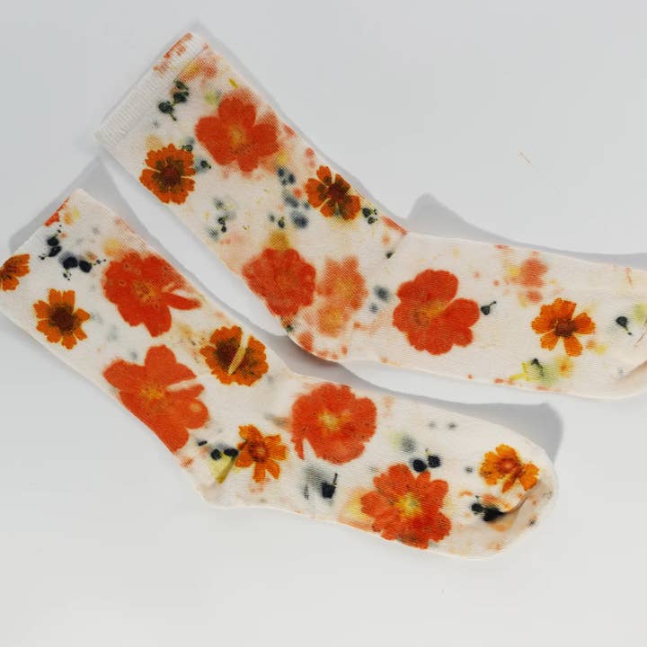 DYE KWEEN - Wholesale Socks - Women's - Flower Power Cotton Crew Sock7