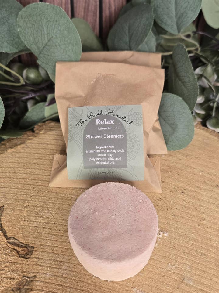 Lavender Shower Steamer for Ultimate Self-Care for wholesale by The Rudd Homestead LLC