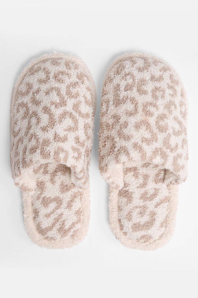 Hana - Wholesale Slippers - Women's - Leopard Print Fuzzy Microfiber Slipper7