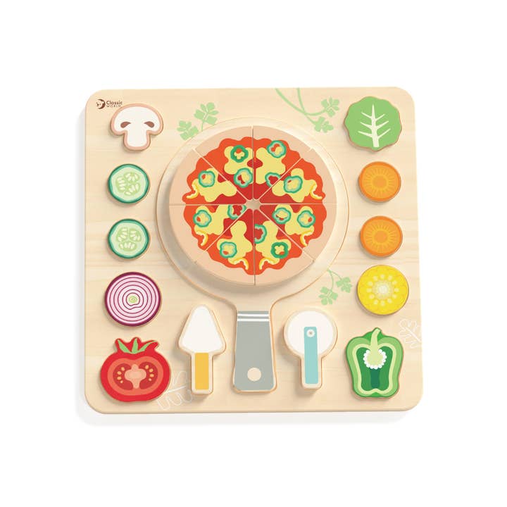 Hippychick – wholesale Wood toy – Child – Classic World - Pizza Puzzle