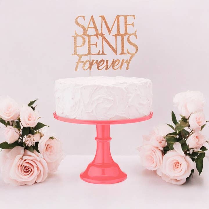 Little Genie Productions – Topper de bolo/cupcake por atacado – Topper Bolo Glitterati Mesma Penis Forever