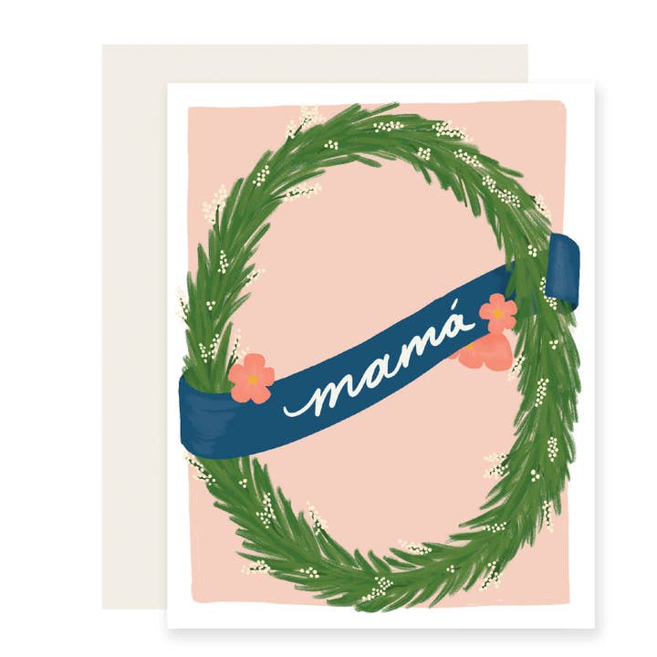 Mama Wreath - Spanish Card for wholesale by Slightly Stationery