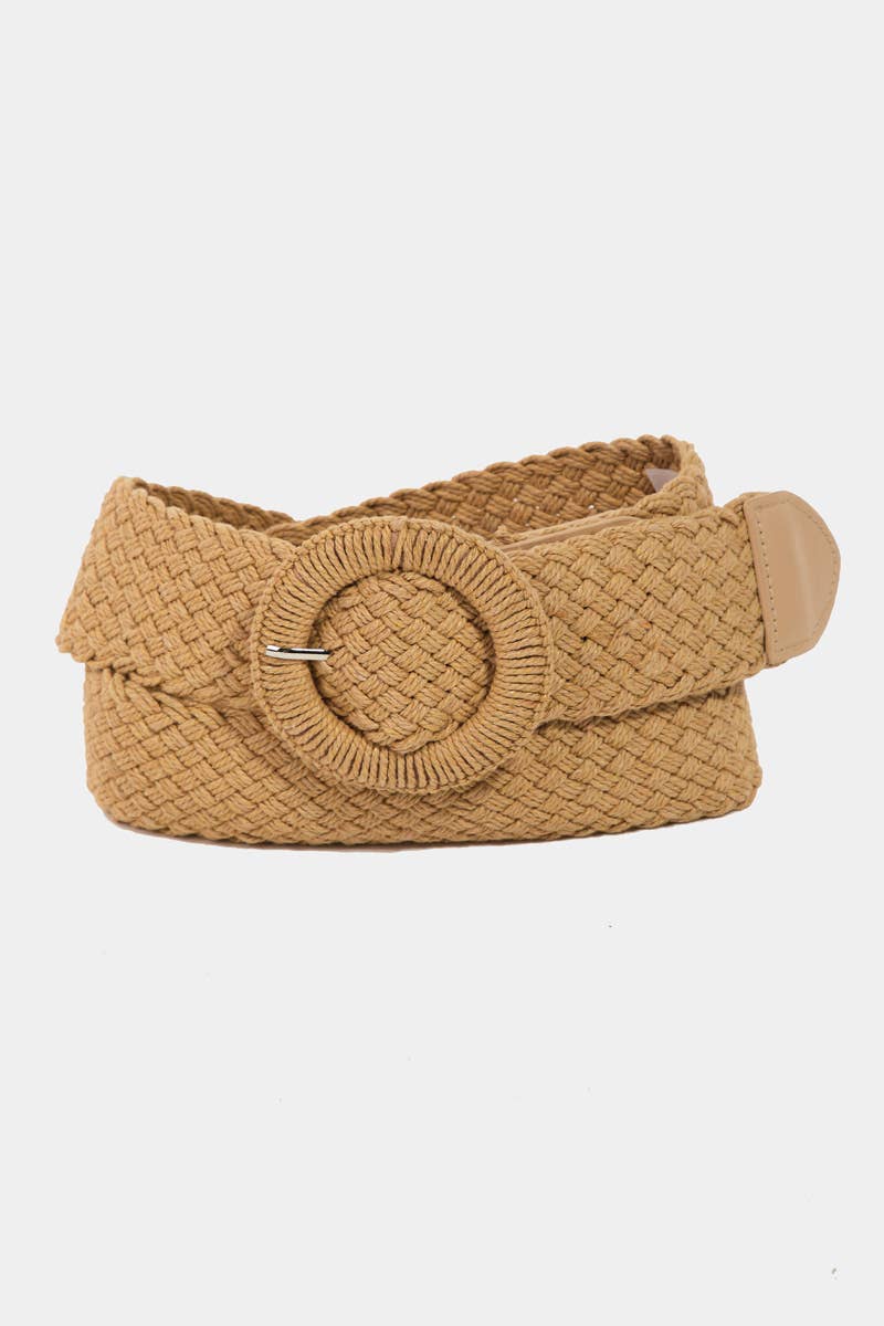 Collections by Fame Accessories – Engroshandel Bælte - Dame – Monoton bøjlespænde flettet bælte5