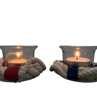 Blue Harbour Life Saver Tea Light Candle Holders Asst.2-033 for wholesale by International Gifts Ltd.