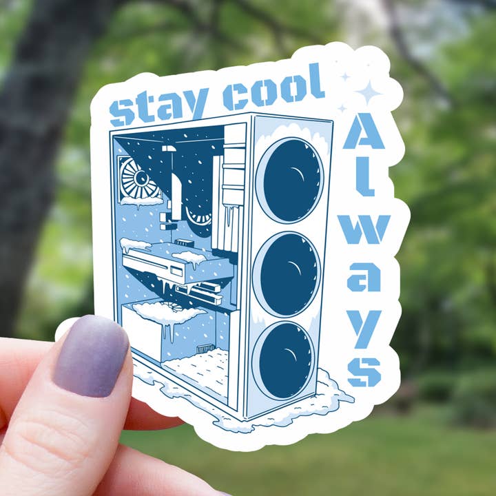 Stay Cool Always PC Gamer Sticker - 3" for wholesale by Mimic Gaming Co