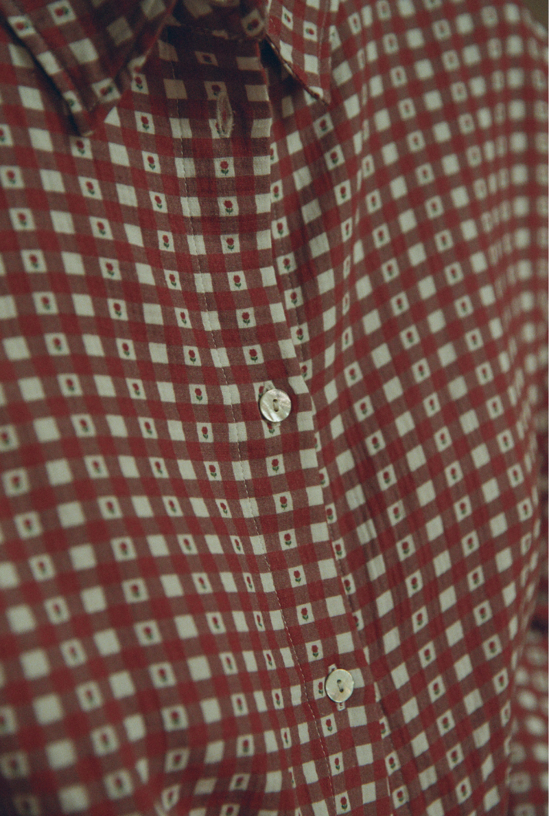 Nénés - Wholesale Button Down Shirt - Women's - Mimosa Vichy Bordeaux Shirt1