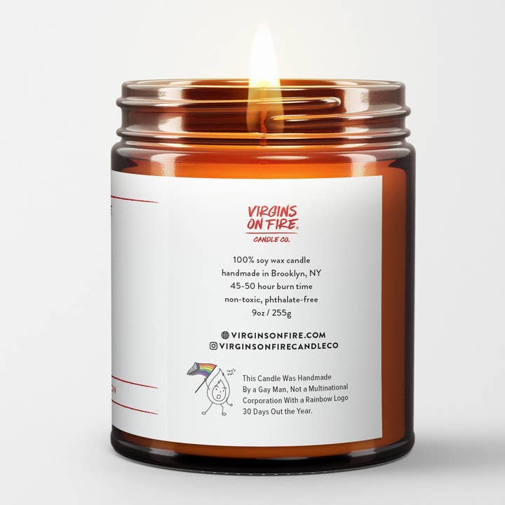 Virgins On Fire Candle Co. - Wholesale Jar/Filled Candle - BUDDY THE UNION ELF (Almond Macaron) Soy Wax Jar Candle