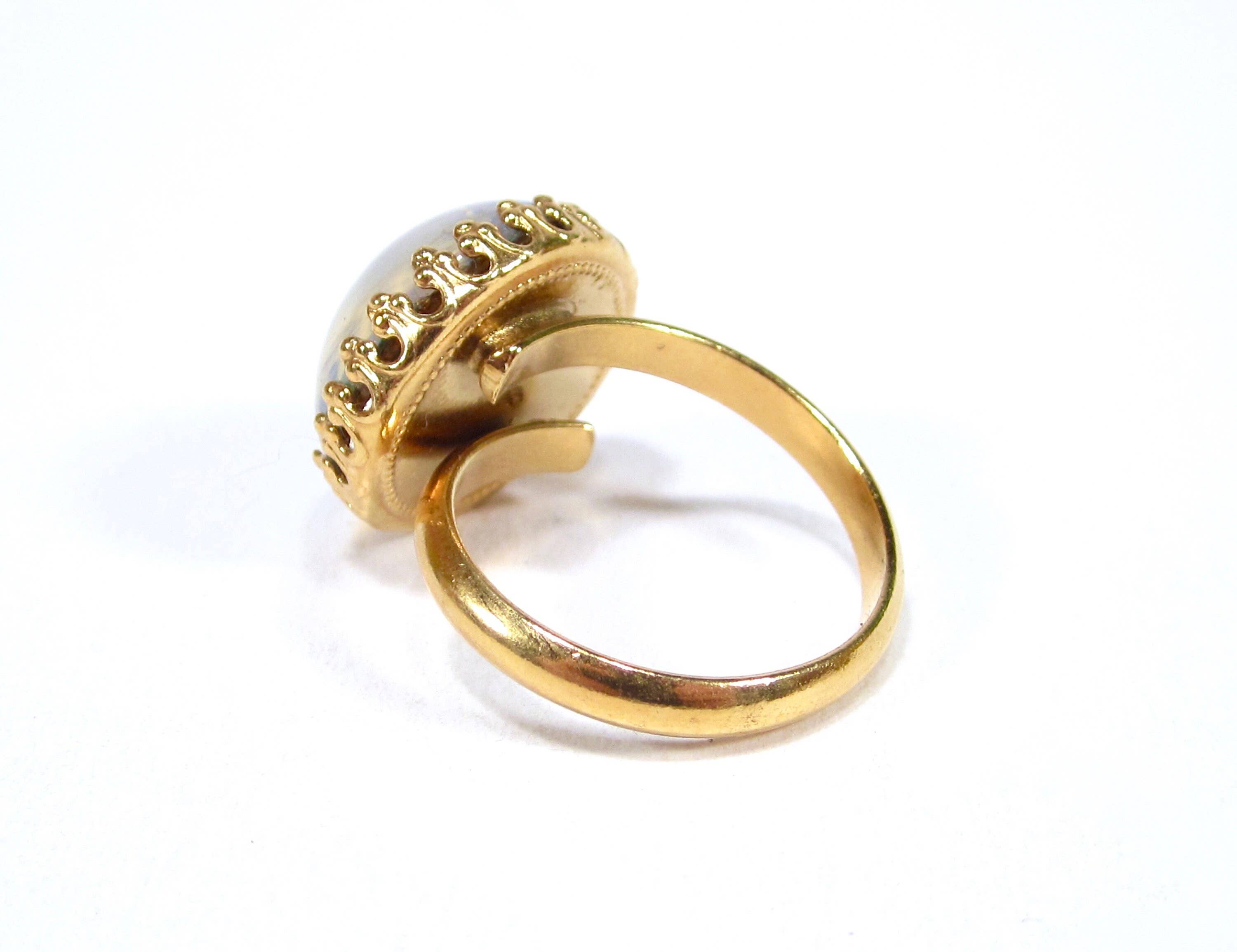 SoHo Schmuckmanufaktur – wholesale Cocktail/statement ring – Vintage Lilac Gold Fire Opal Ring2