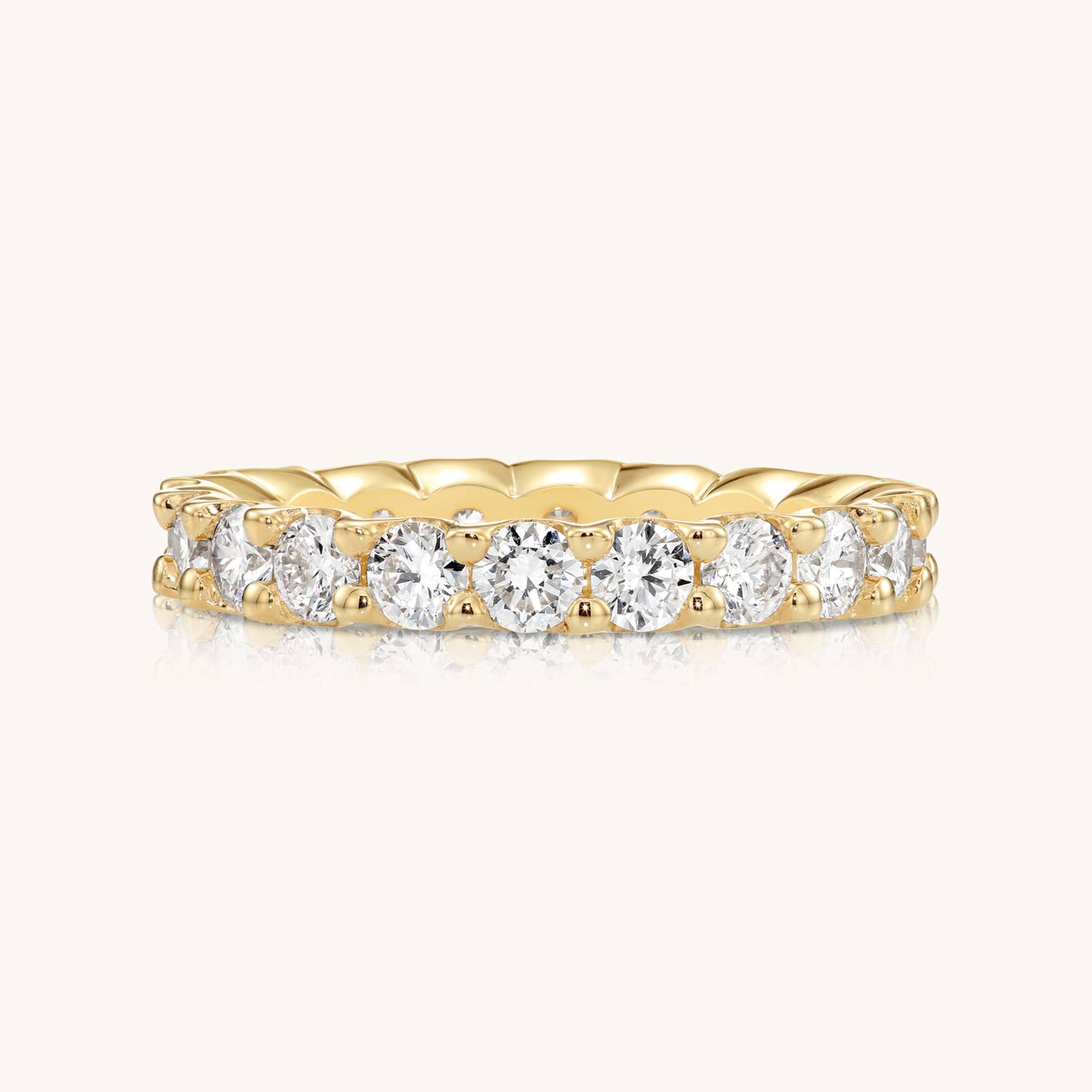 All Diamond Source – wholesale Ring med flera stenar – Evighetsring i 14K gult guld med diamanter och 2,3 mm stenar1
