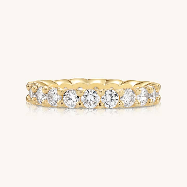 All Diamond Source – wholesale Ring med flera stenar – Evighetsring i 14K gult guld med diamanter och 2,3 mm stenar1