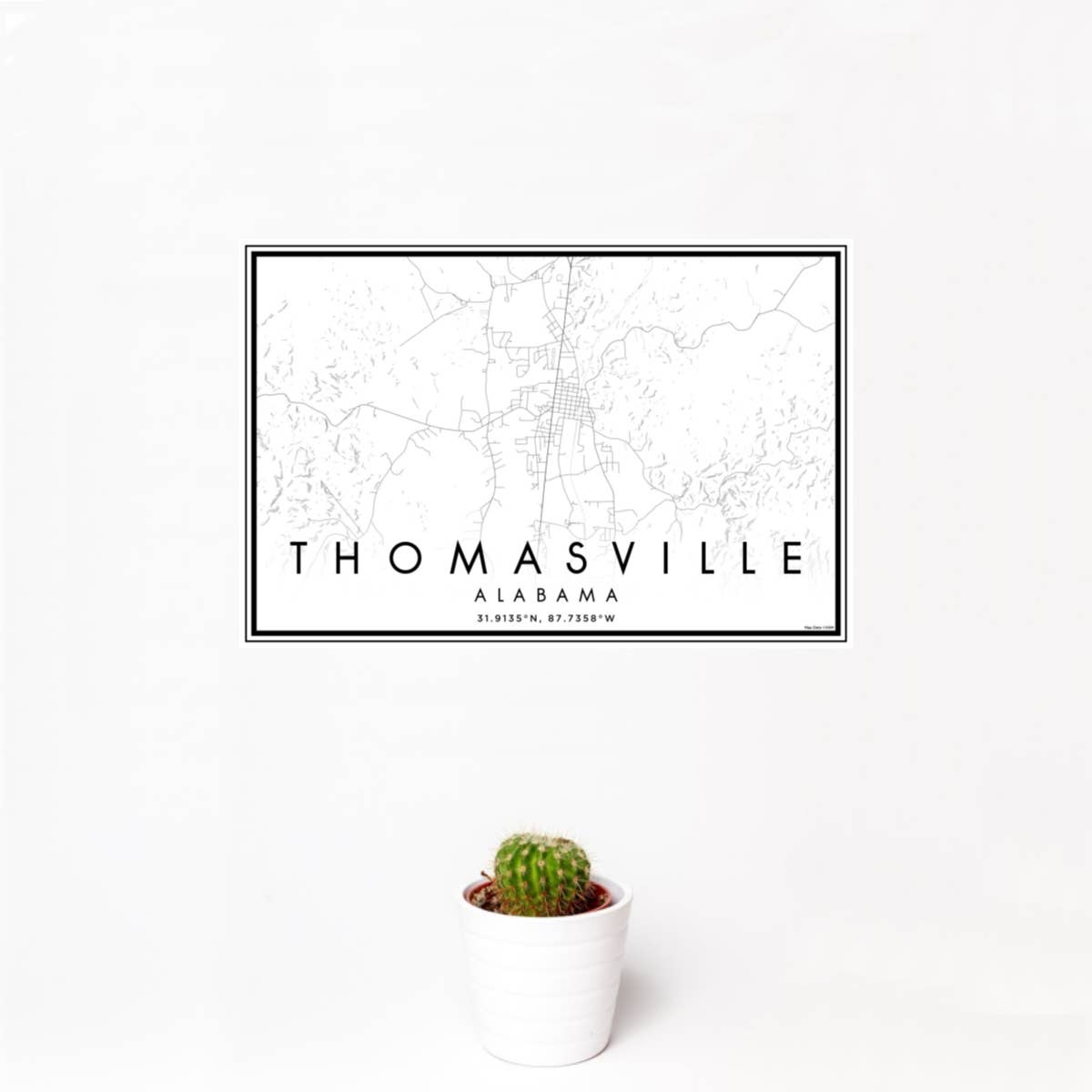 JACE.design - Wholesale Art Print - Thomasville AL Map Print Classic1