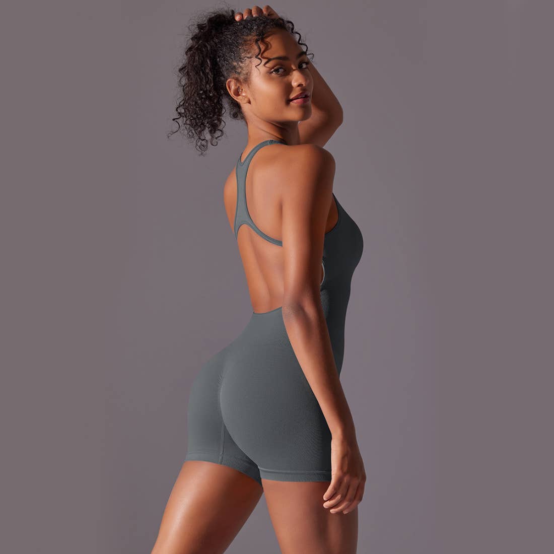 Sodalemon – wholesale Unitard – Women′s – Women's Seamless I-Back Slim Fitness Sport Jumpsuit1