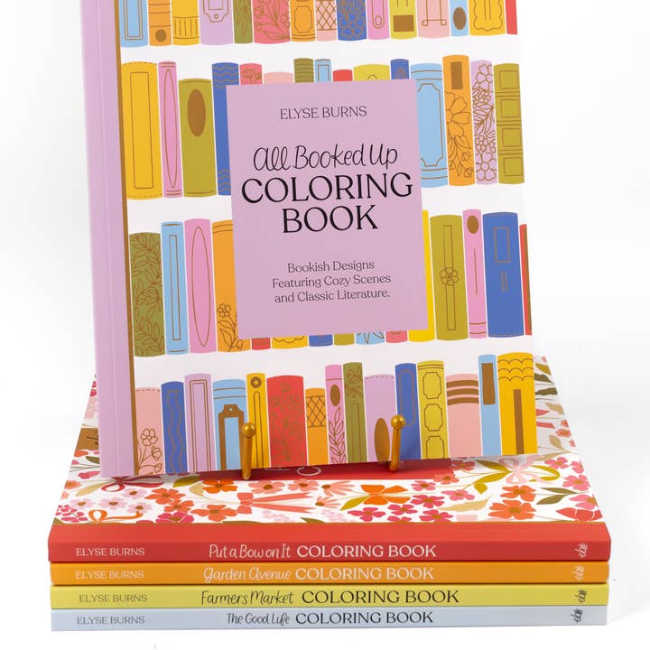 Elyse Breanne Design - Wholesale Coloring Book - Adult - All Booked Up Coloring Book