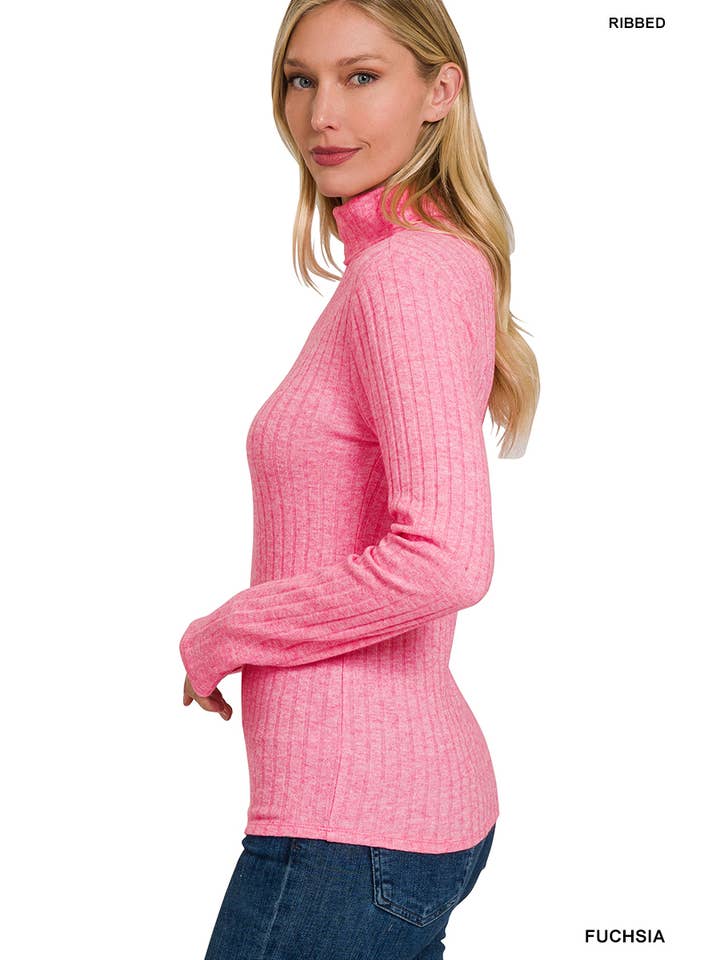 Vanilla Monkey - Wholesale Knit Top - Women's - Ribbed Long Sleeve Turtle Neck Top