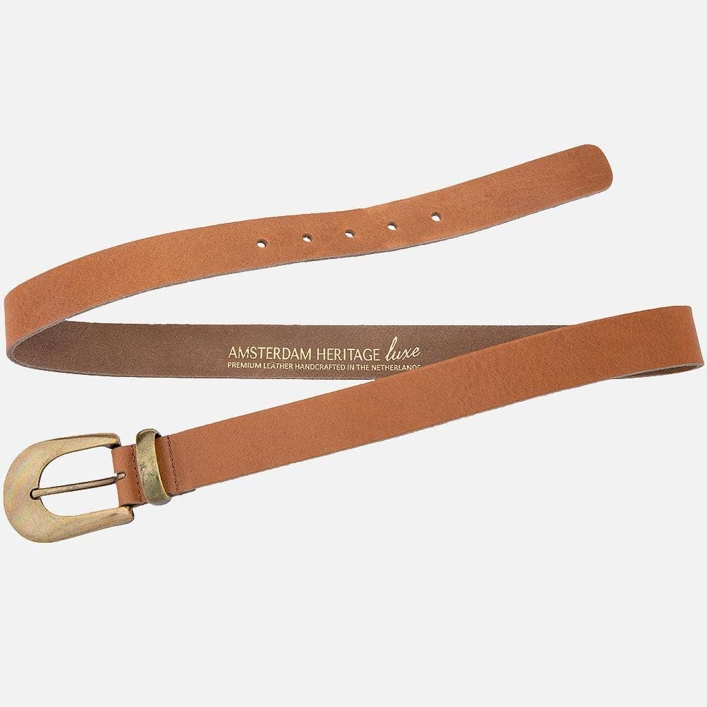 Amsterdam Heritage Leather Belts, Bags, Jackets & Apparel - Vente Ceinture – femme - FABRIQUÉ SUR COMMANDE Annie | Ceinture fine en cuir avec boucle dorée pour femme18