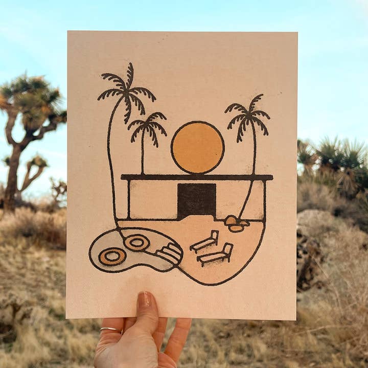 Amber Morgan - Wholesale Art Print - Pool Days 8x10 Art Print2