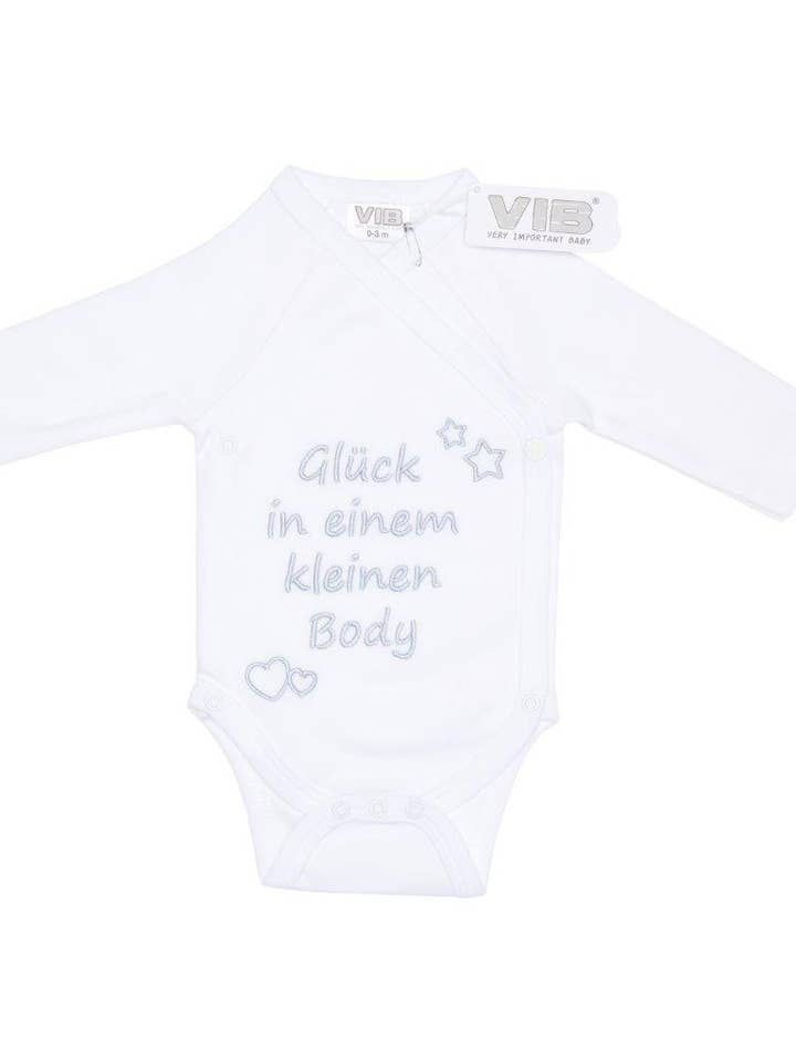 Baby Suit Glück in einem kleinen body White for wholesale by Very Important Baby®