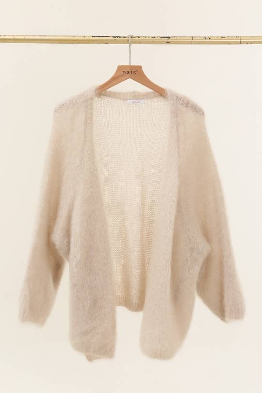 NAÏS PARIS - Venta al por mayor Cárdigan - Mujer - Cárdigan suelto de longitud media en 80 % kid mohair0