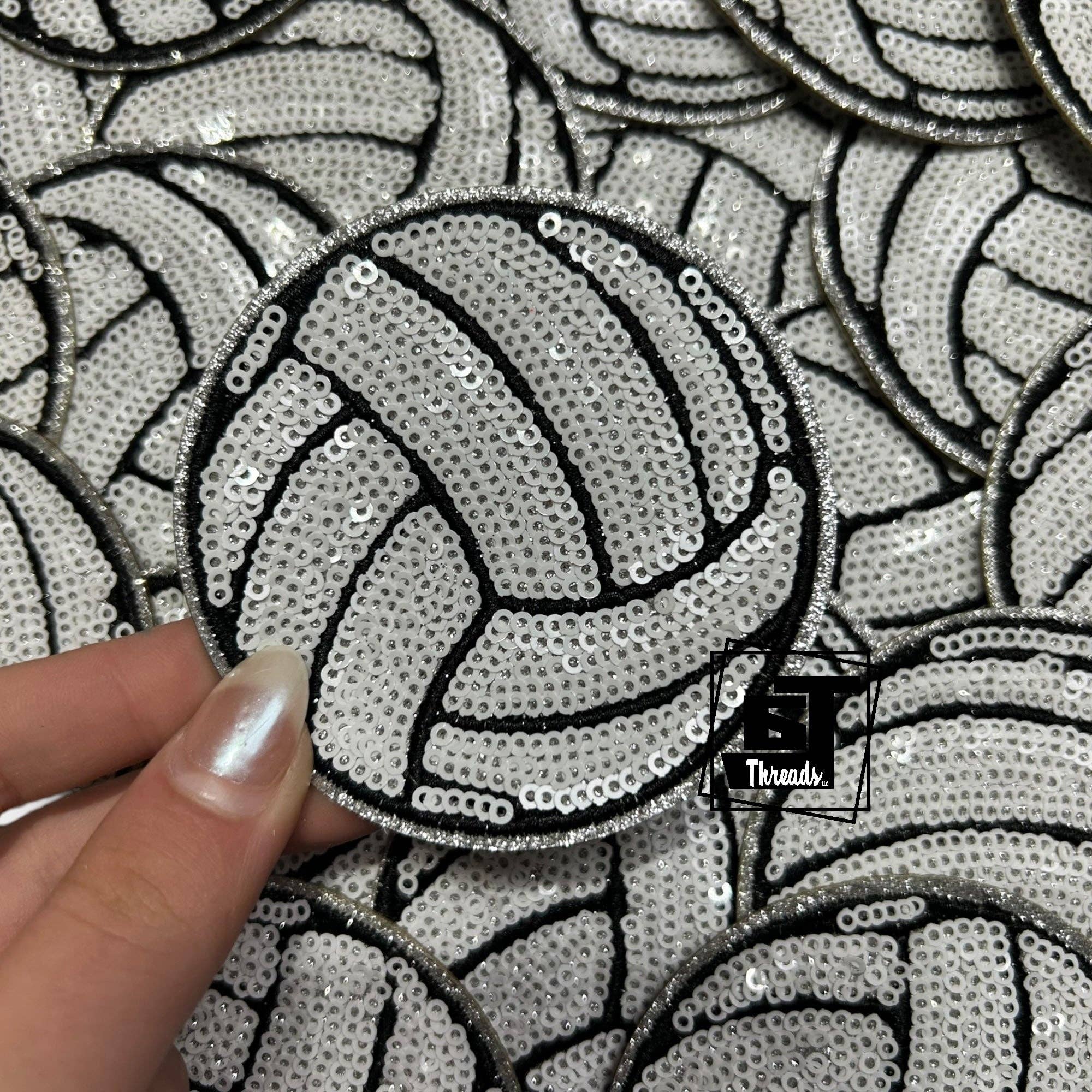 6j Threads LLC - Wholesale Patch - Sequin Sports Balls....Cap Patches Only0