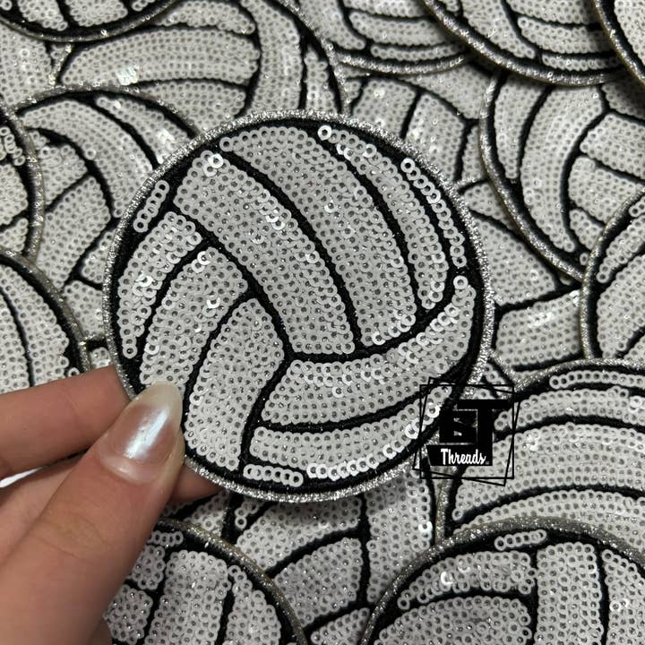6j Threads LLC - Wholesale Patch - Sequin Sports Balls....Cap Patches Only