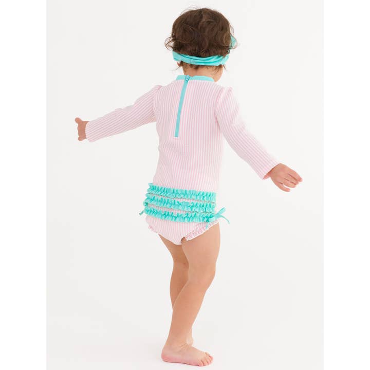 RuffleButts + RuggedButts - Wholesale Fashion Headband - Kids - Girls Island Blue Swim + Active Bow Headband
4