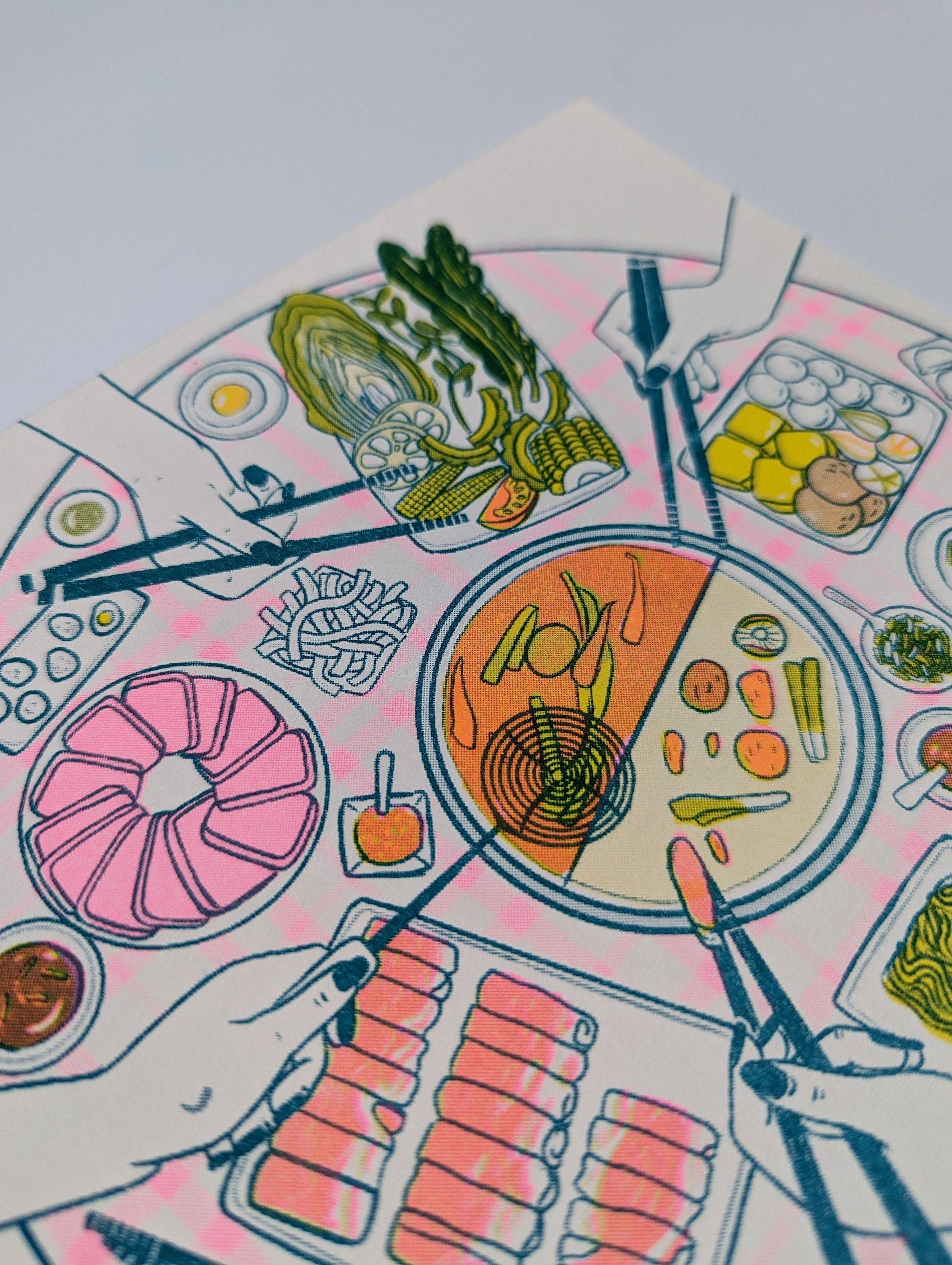 Christina Hu - Wholesale Kunstprint - Hot Pot Risoprint | 21,6 cm x 21,6 cm1