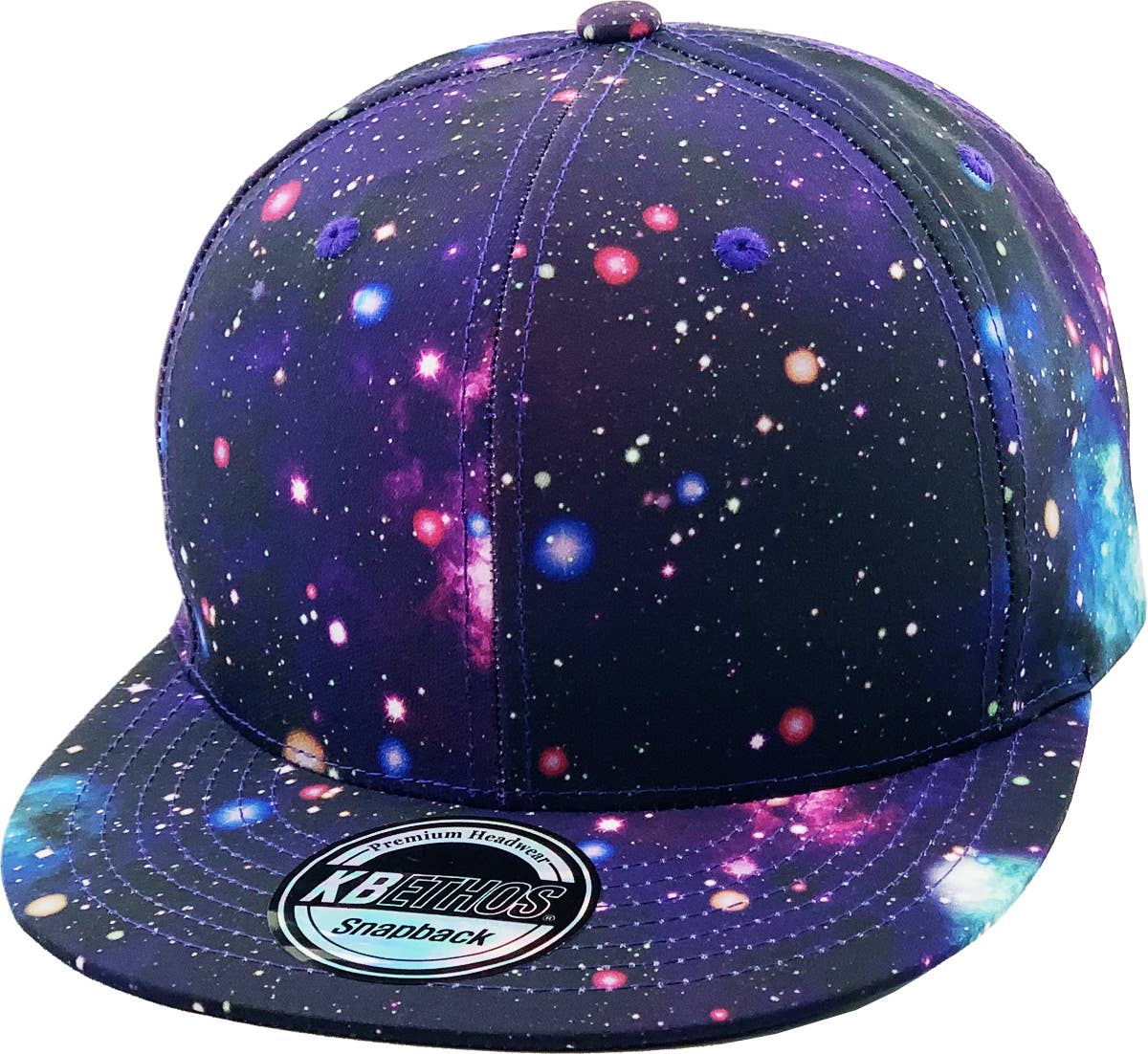 KBETHOS - Wholesale Flat Brim Cap - Unisex - Galaxy Snapback25