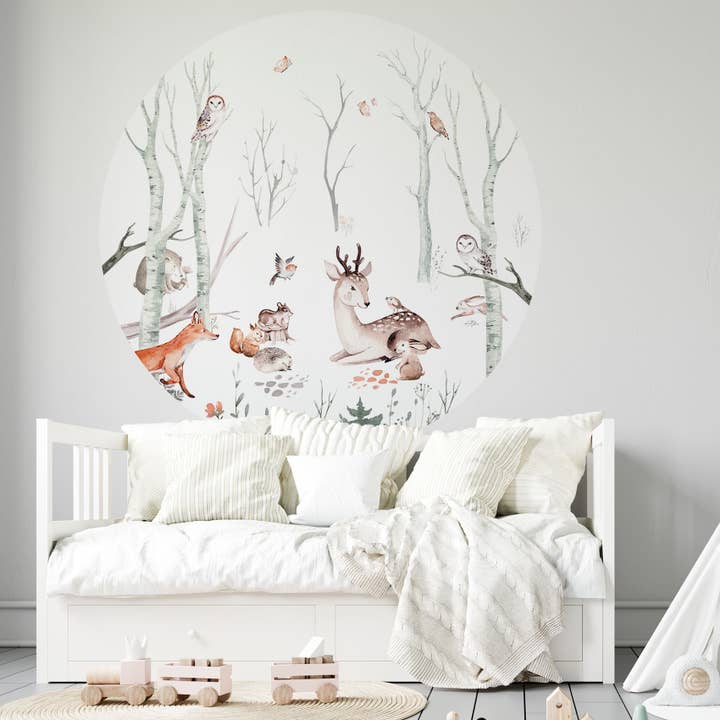 FAIRYTALE FOREST Wallpaper Circle - Forest Animals Wallpaper for wholesale by Walloha