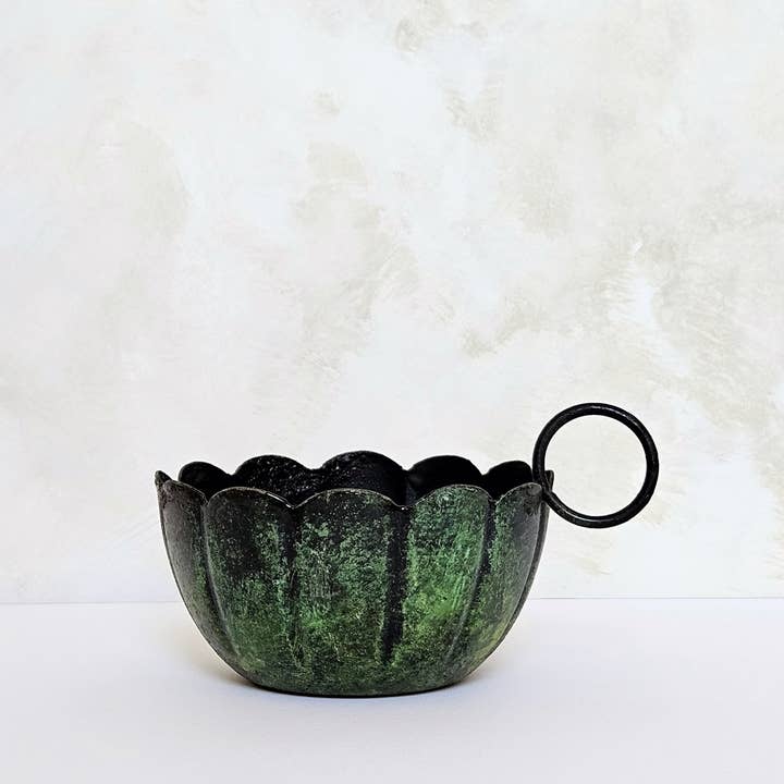 Bohemia Design - Wholesale Candle Holder - Vintage Moss Candle Holder, Scallop