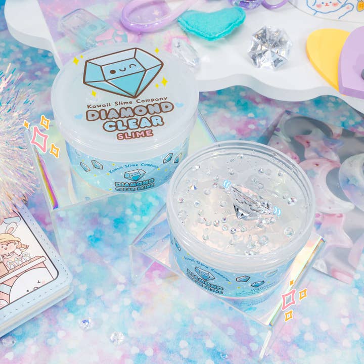 Kawaii Slime Company - Wholesale Putty/Slime - Kids - Diamond Clear Putty Slime (4pcs/case)