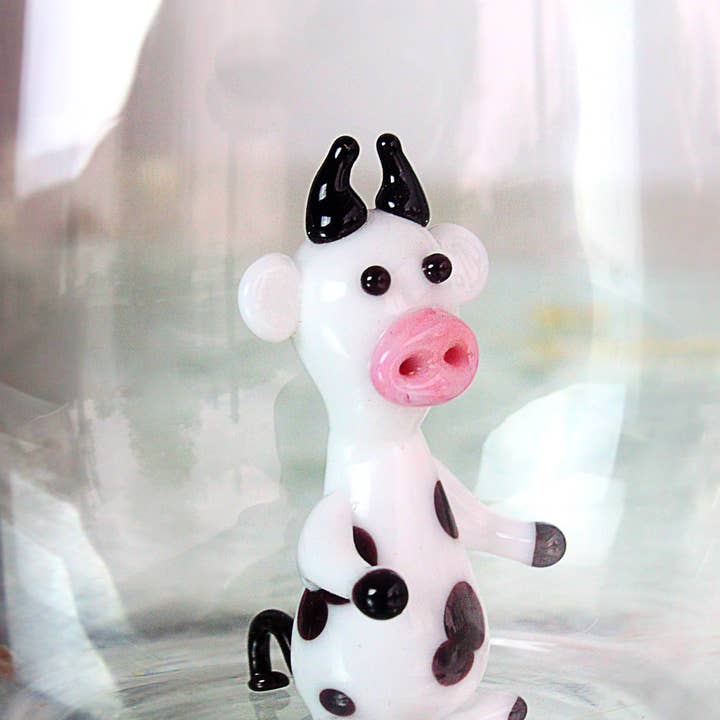 Adamodart - Vendita all'ingrosso Bicchiere/tazza - Occhiali con design a forma di mucca, graziosa tazza a forma di pecora, tazza d'acqua, animale da fattoria