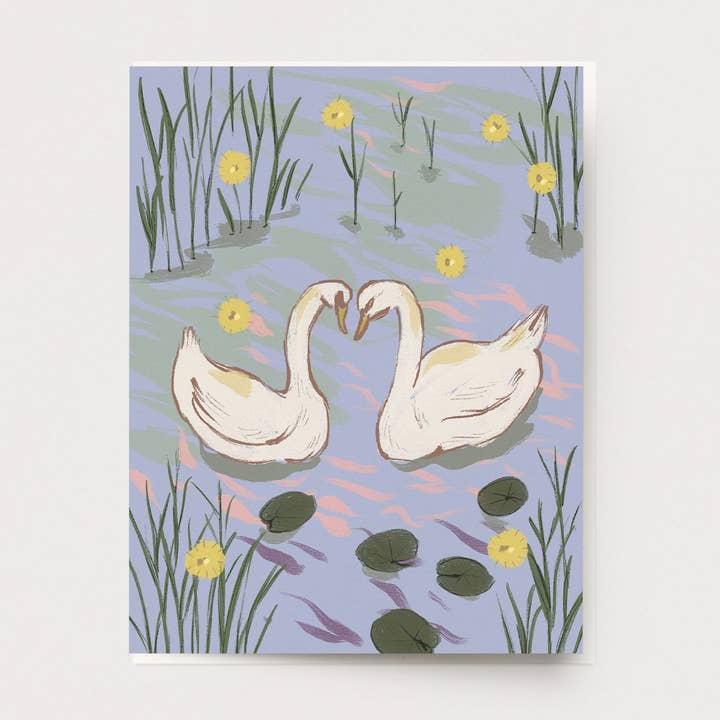 Swan River Card for wholesale by Ingrid Press