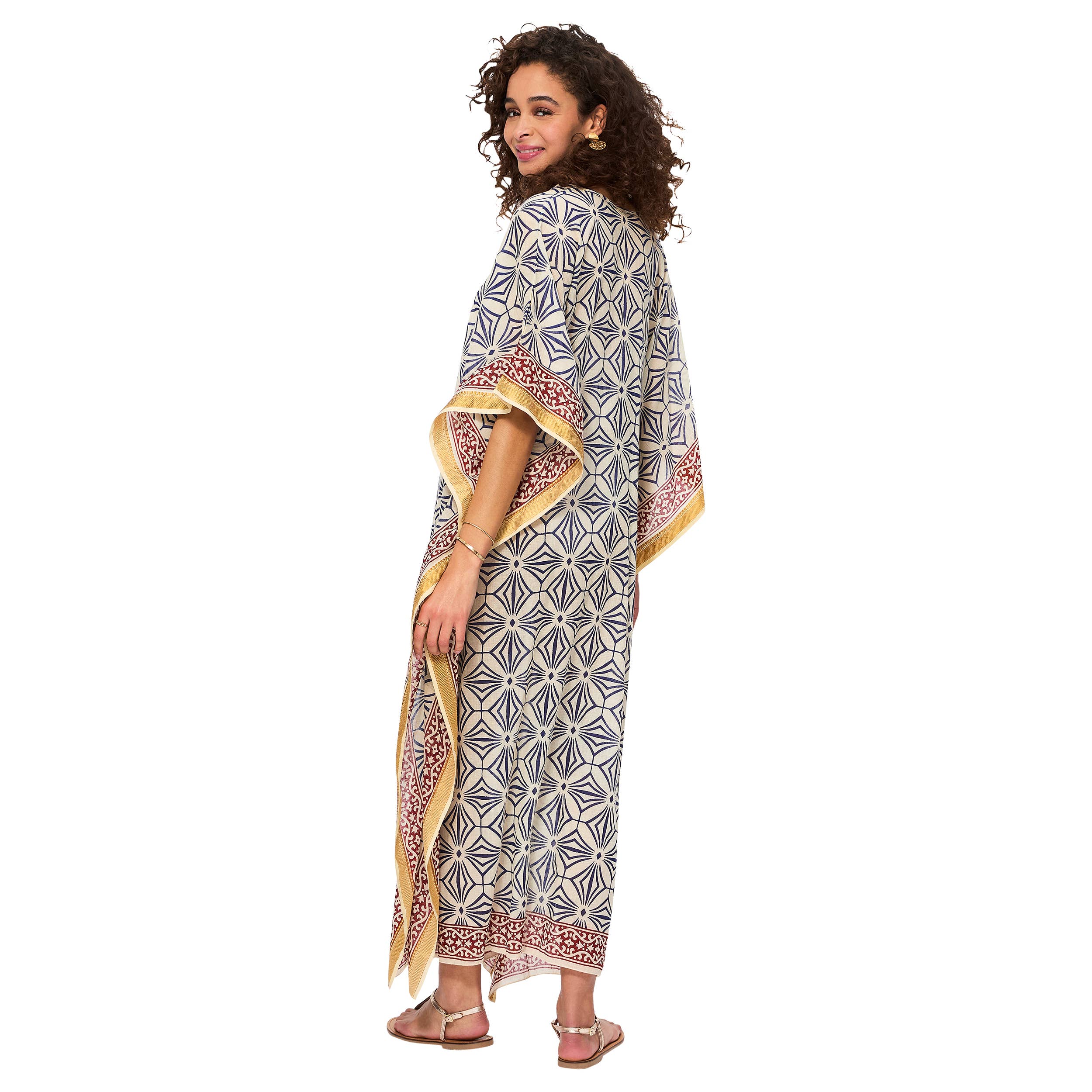 La Mano Boho – wholesale Kaftan – Women's – LONG SUMMER KAFTAN 3/4 SLEEVES KAF8500C1