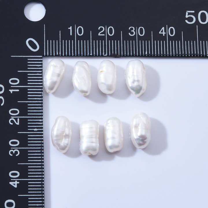 findings4uGem - Wholesale Beaded/pearl necklace - Natural Freshwater White Keshi Pearl Beads Jewelry, FWP00811