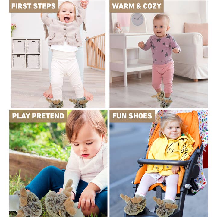 Cota Global - Wholesale Stuffed/Plush Toy - Kids & Baby - Super Soft Plush Baby Shoes - Moose2