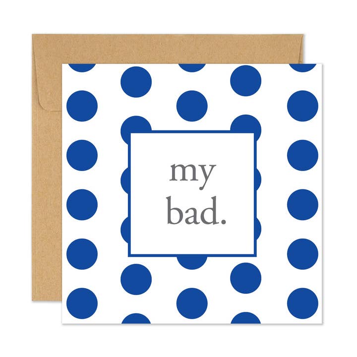 My Bad Apology Card for wholesale by The Crafter Way